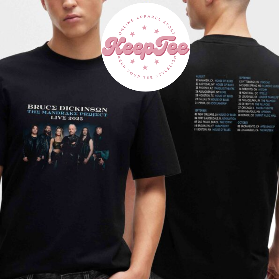 Bruce Dickinson The Concert 2025 Shirt, Bruce Dickinson The Mandrake Project North American Tour Dates 2025 Shirt