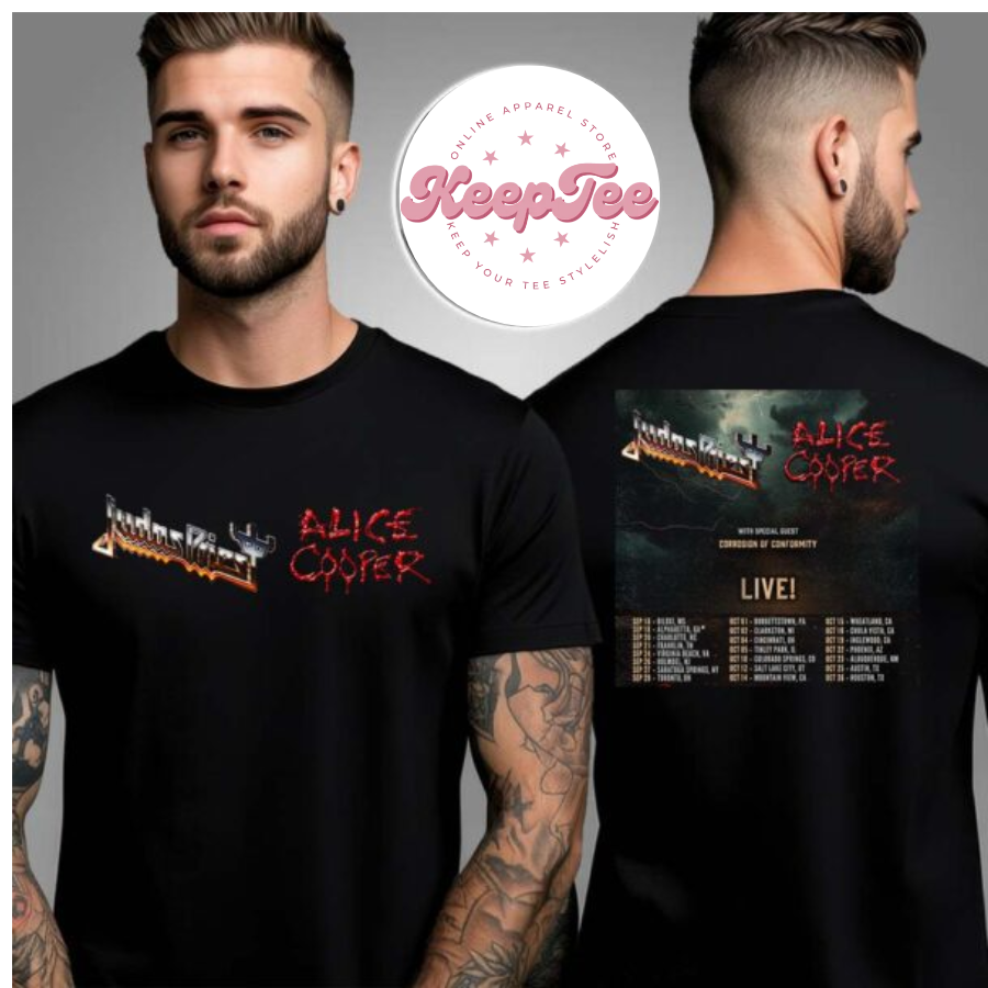 Judas Priest & Concert 2025 Shirt, Judas Priest & Alice Cooper Music Show North America Tour