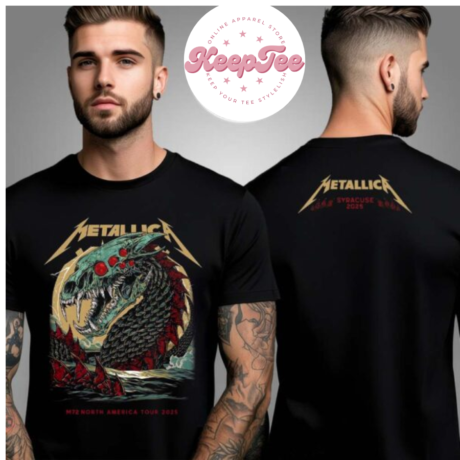 Metallica M72 Syracuse New York Pop Up Shop Merch Tee At Jma Wireless Dome In Syracuse On April 19 2025 M72 North America Tour 2025 Shirt