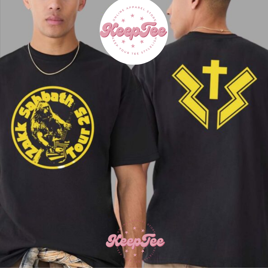 Zakk Sabbath Tour Concert 2025 Shirt, Zakk Sabbath Tour 2025 Yellow Circle Tee Black Two Sides Print Unisex Shirt