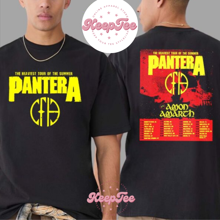 Pantera The Heaviest Concert 2025 Shirt, Pantera The Heaviest Tour Of The Summer Tour 2025 With Amon Amarth  Unisex Shirt
