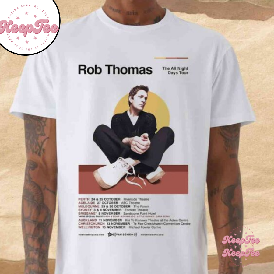 Rob Thomas The All Night Days Tour Dates List 2025 Unisex Shirt