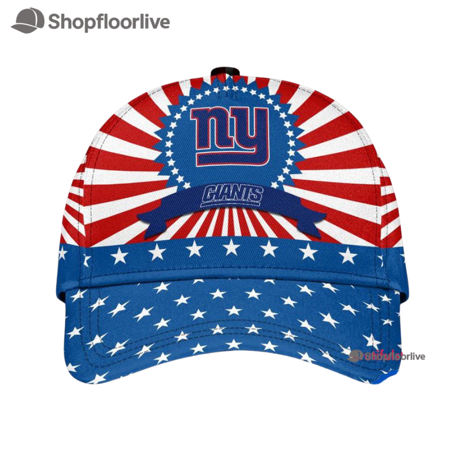 New York Giants American Flag Pattern Independence Day Baseball Cap
