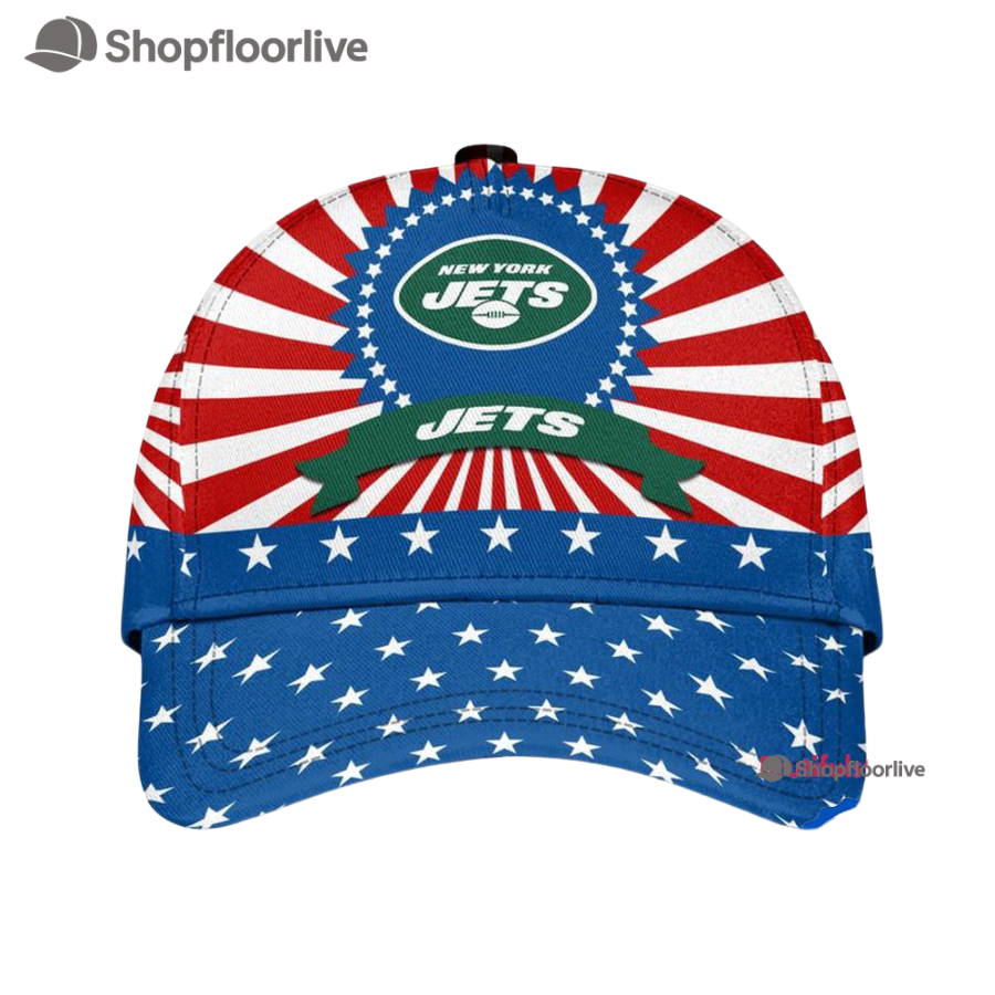 New York Jets American Flag Pattern Independence Day Baseball Cap