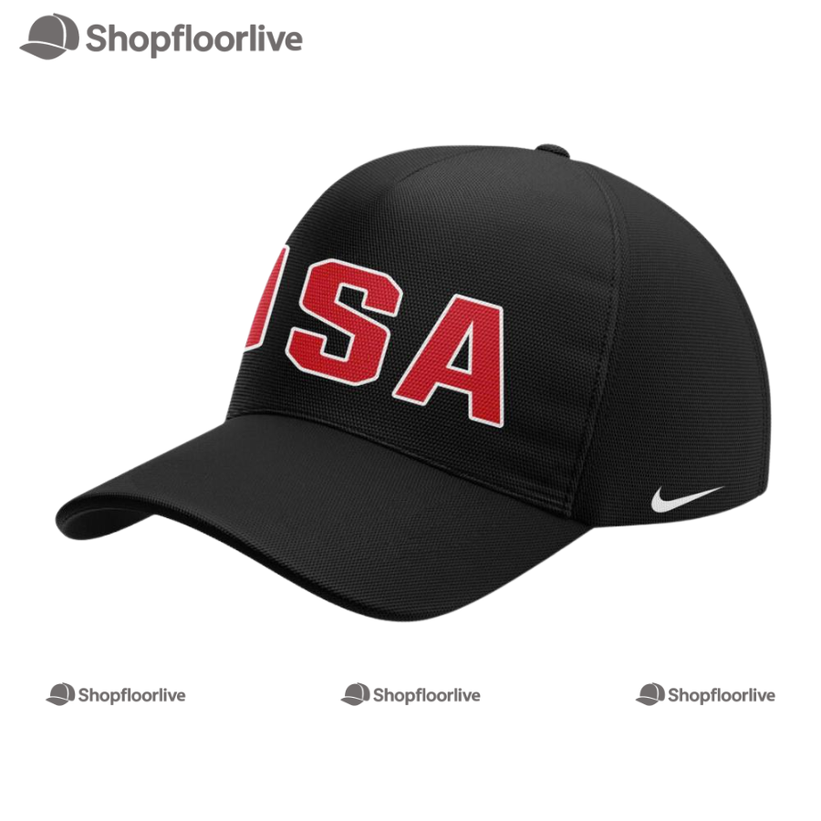 Usa Softball Team 2025 New Design Black Cap