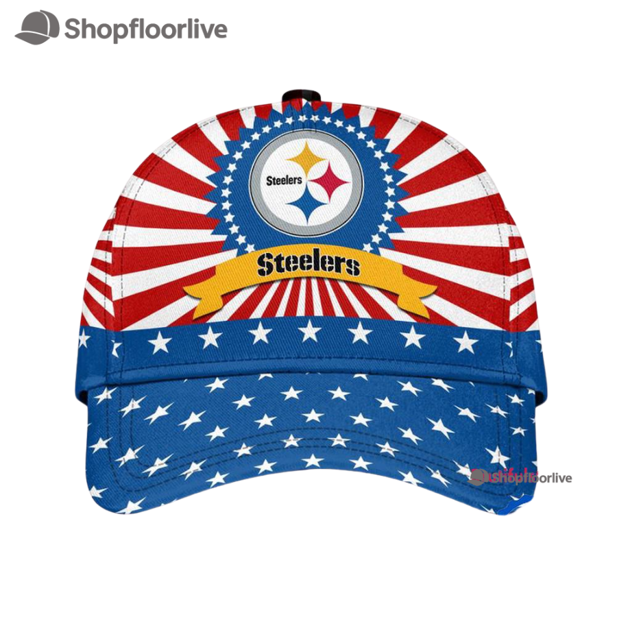 Pittsburgh Steelers American Flag Pattern Independence Day Baseball Cap