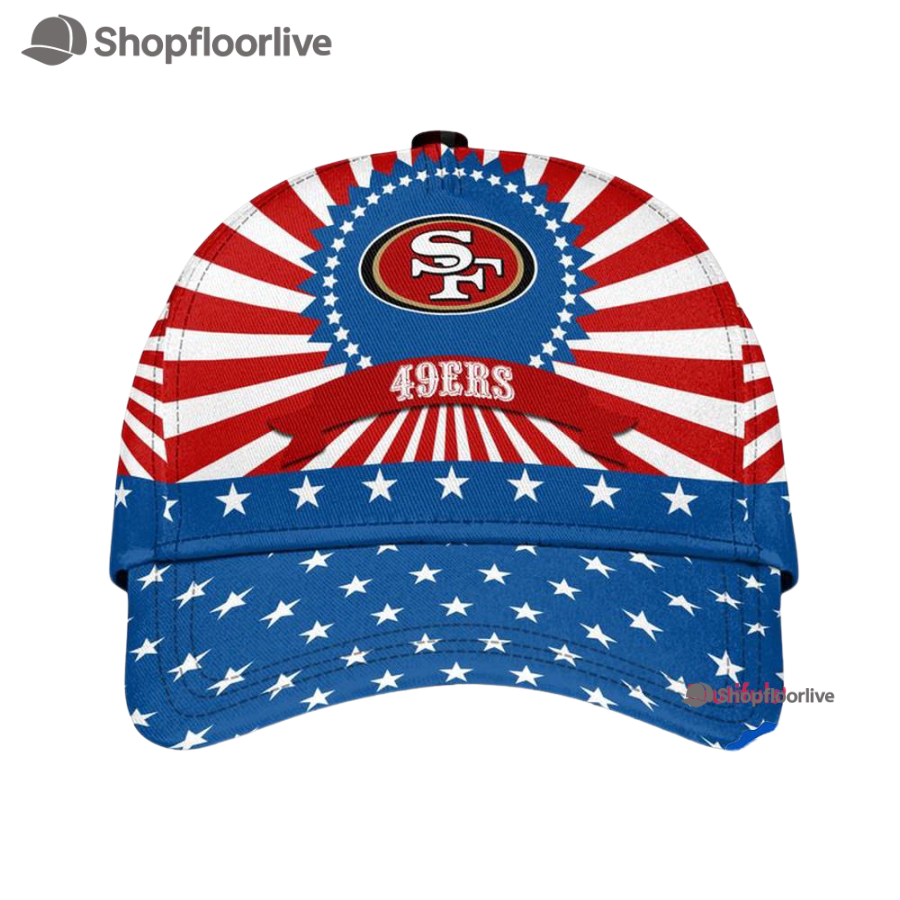 San Francisco 49Ers American Flag Pattern Independence Day Baseball Cap