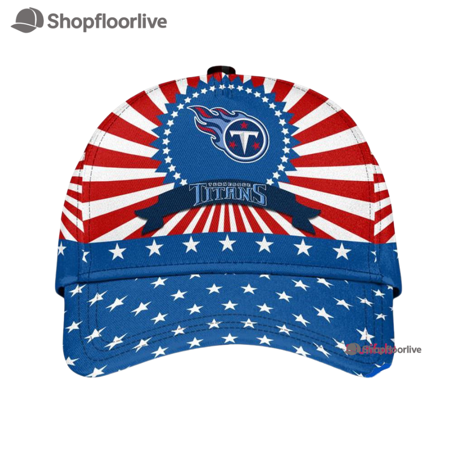 Tennessee Titans American Flag Pattern Independence Day Baseball Cap