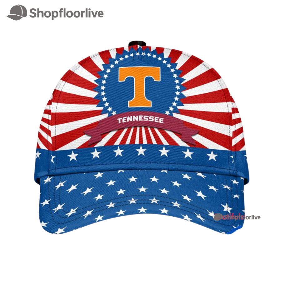 Tennessee Volunteers American Flag Pattern Independence Day Baseball Cap