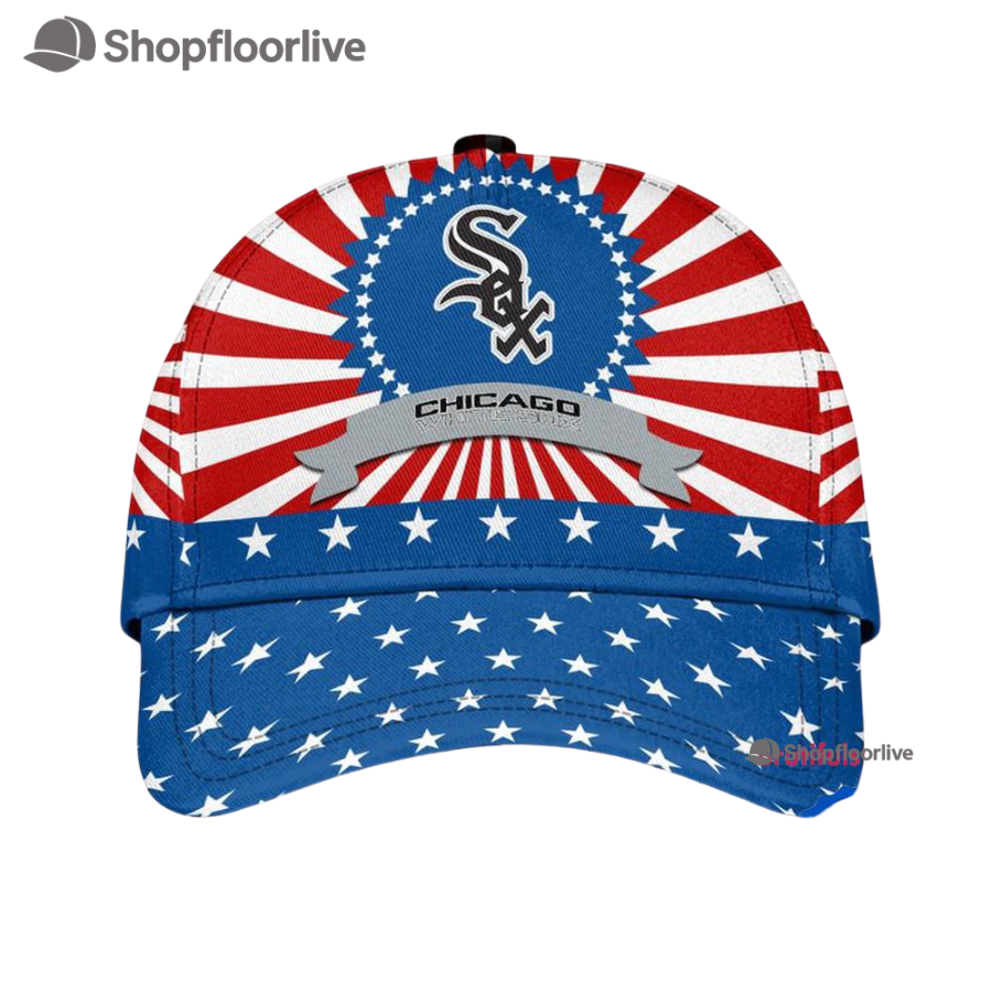 Chicago White Sox American Flag Pattern Independence Day Baseball Cap