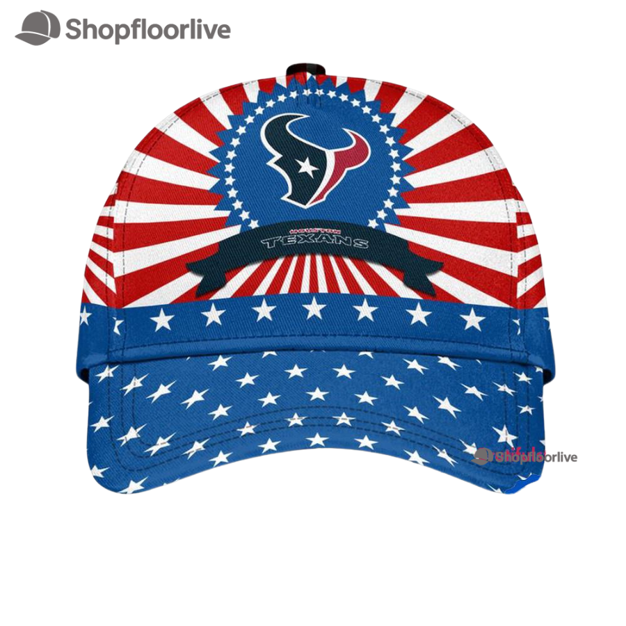 Houston Texans American Flag Pattern Independence Day Baseball Cap
