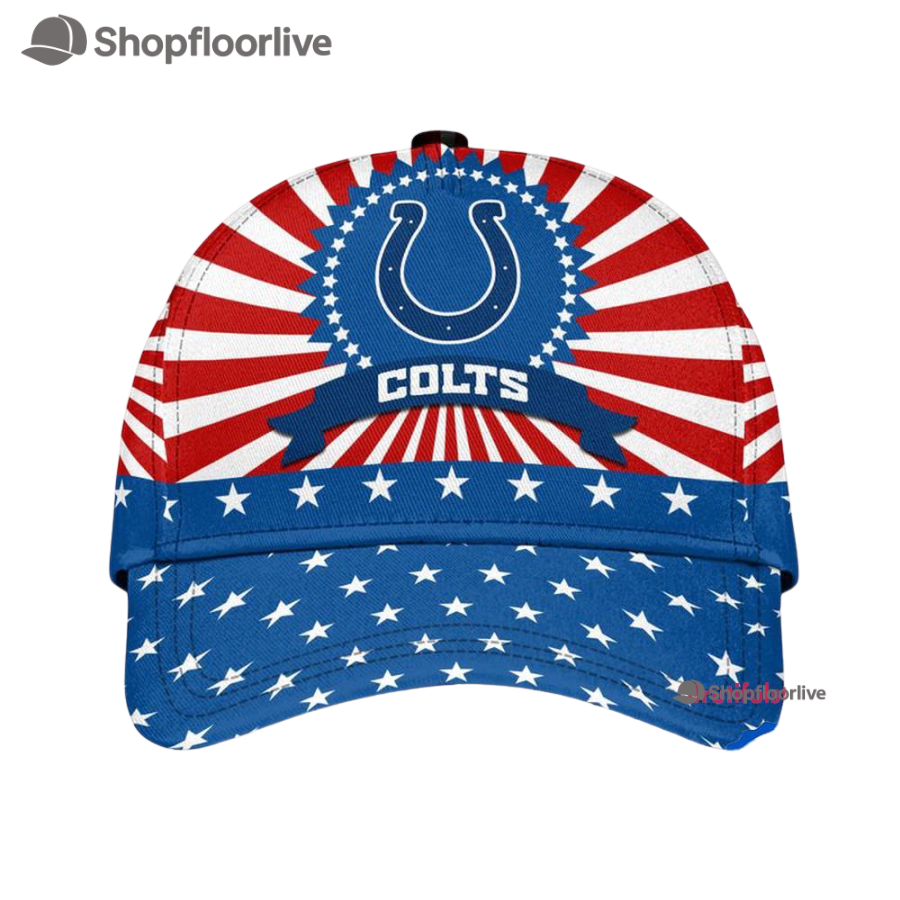 Indianapolis Colts American Flag Pattern Independence Day Baseball Cap