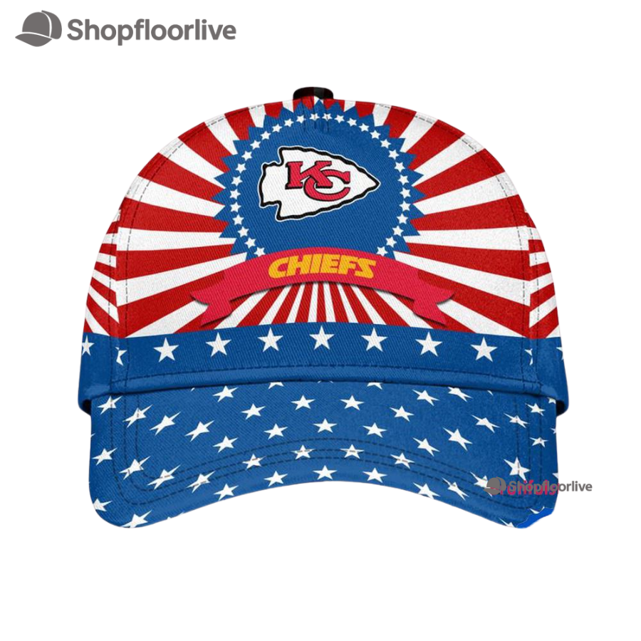 Kansas City Chiefs American Flag Pattern Independence Day Baseball Cap