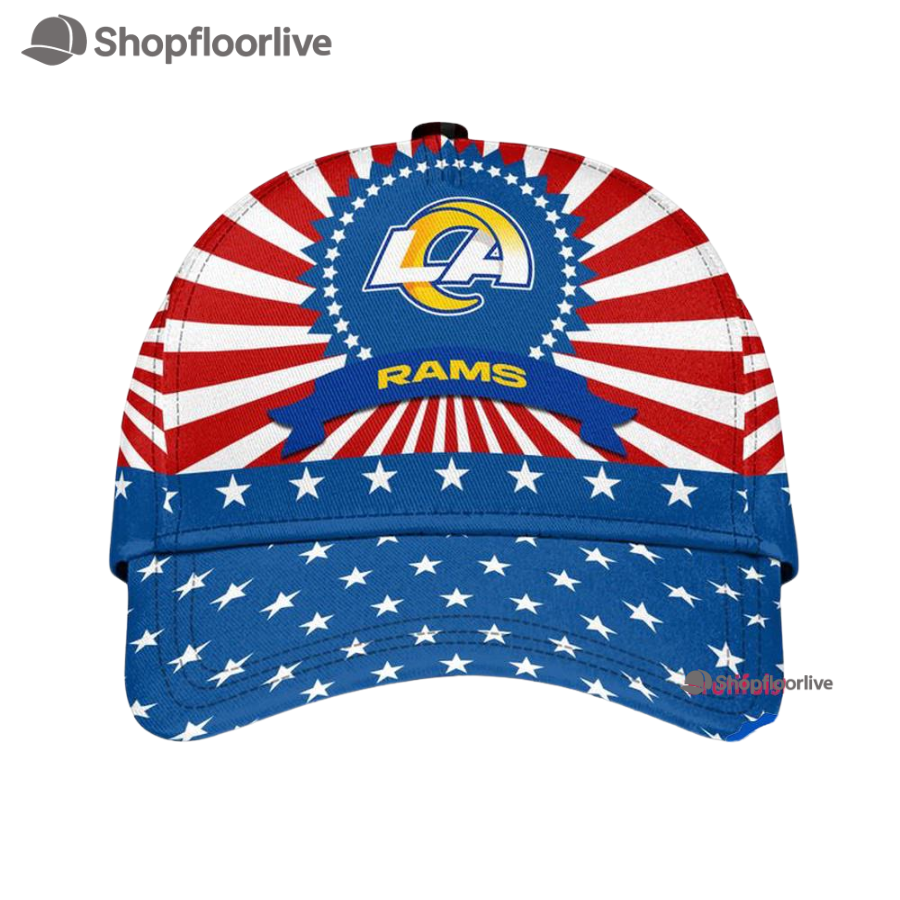Los Angeles Rams American Flag Pattern Independence Day Baseball Cap