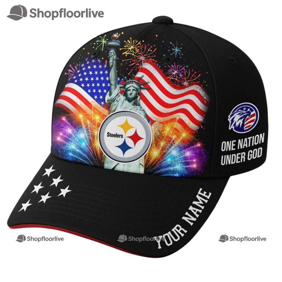 Nfl Pittsburgh Steelers One Nation Under God Happy Independence Day Custom Classic Cap