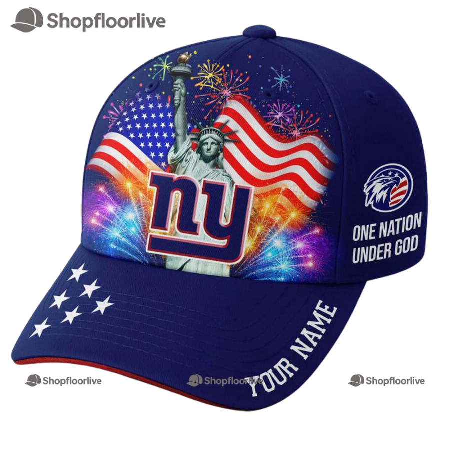 Nfl New York Giants One Nation Under God Happy Independence Day Custom Classic Cap
