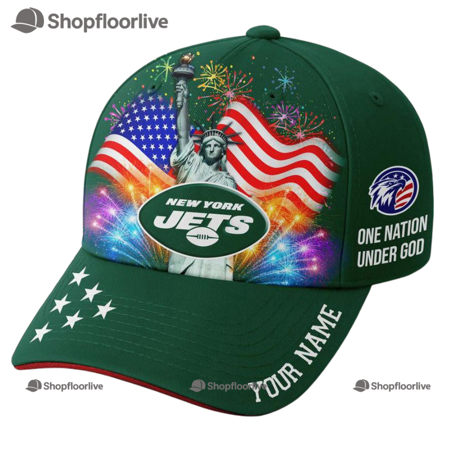 Nfl New York Jets One Nation Under God Happy Independence Day Custom Classic Cap
