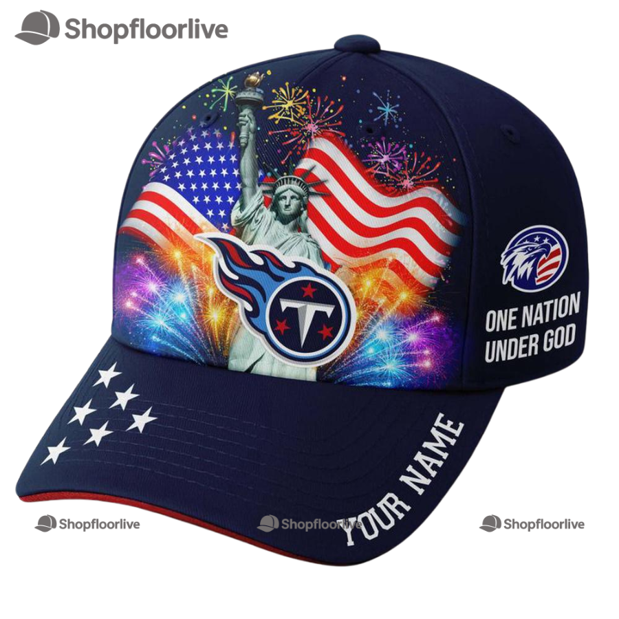 Nfl Tennessee Titans One Nation Under God Happy Independence Day Custom Classic Cap