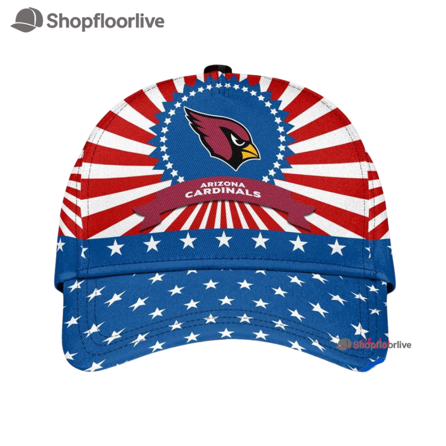 Arizona Cardinals American Flag Pattern Independence Day Baseball Cap