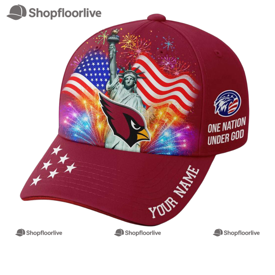 Nfl Arizona Cardinals One Nation Under God Happy Independence Day Custom Classic Cap