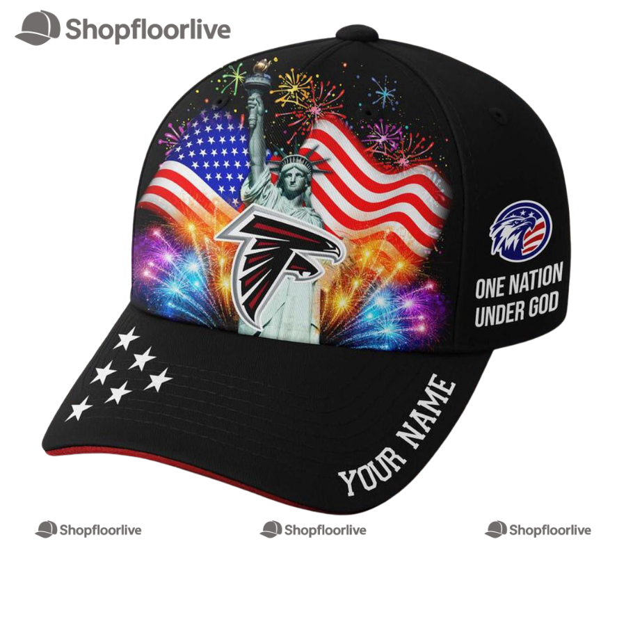 Nfl Atlanta Falcons One Nation Under God Happy Independence Day Custom Classic Cap
