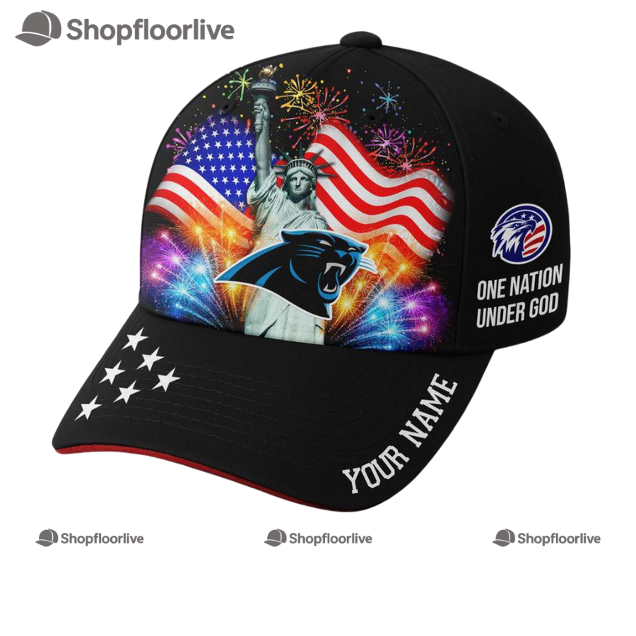 Nfl Carolina Panthers One Nation Under God Happy Independence Day Custom Classic Cap