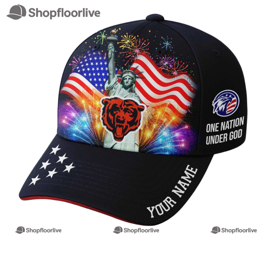 Nfl Chicago Bears One Nation Under God Happy Independence Day Custom Classic Cap