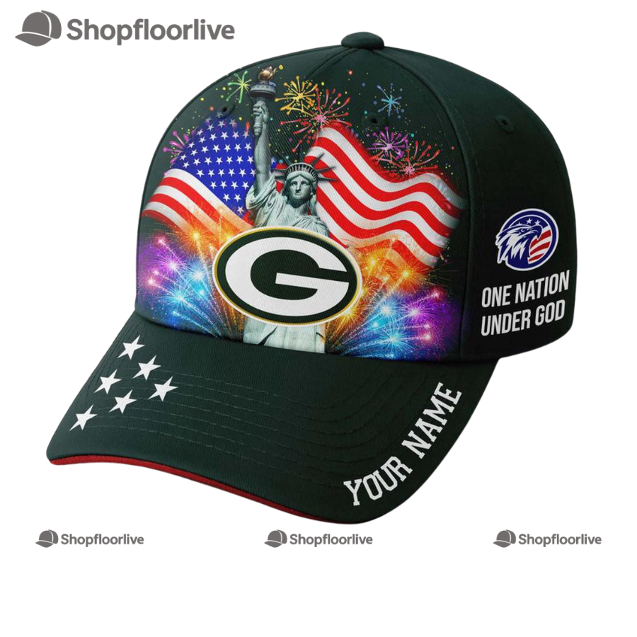 Nfl Green Bay Packers One Nation Under God Happy Independence Day Custom Classic Cap