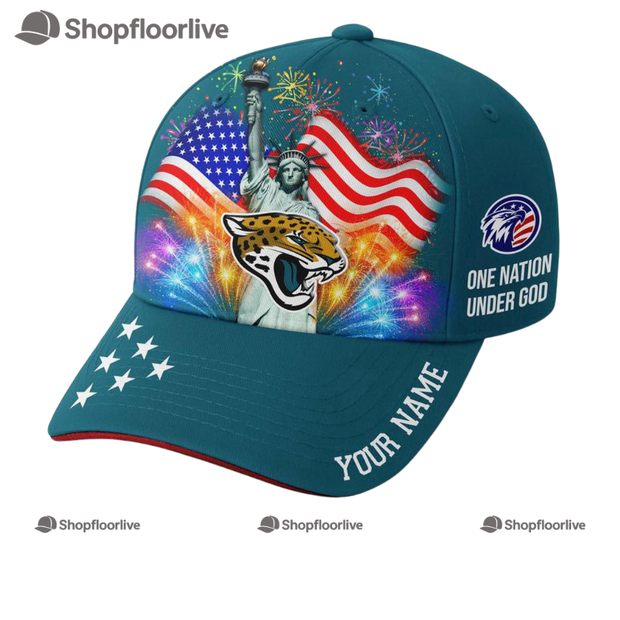 Nfl Jacksonville Jaguars One Nation Under God Happy Independence Day Custom Classic Cap