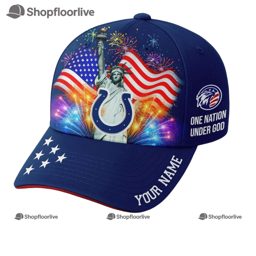 Nfl Indianapolis Colts One Nation Under God Happy Independence Day Custom Classic Cap