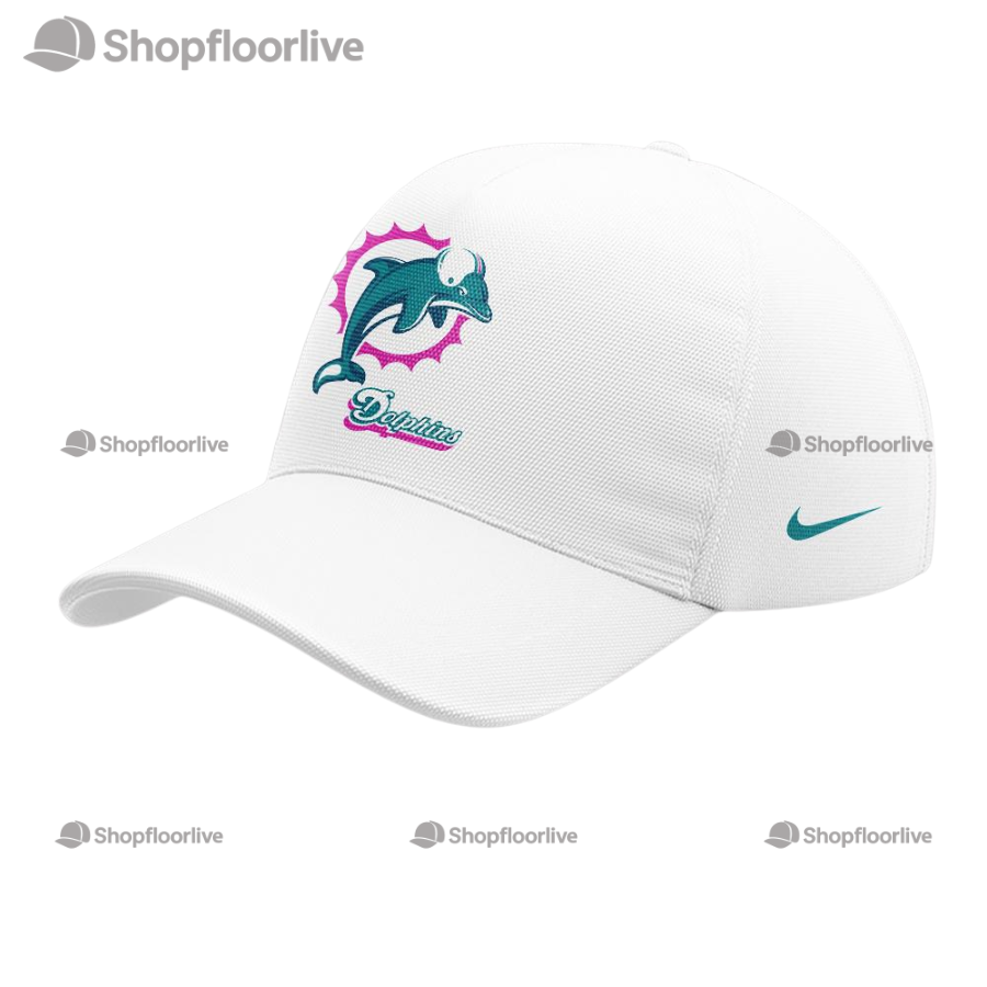 Miami Dolphins Football Vice City White Cap
