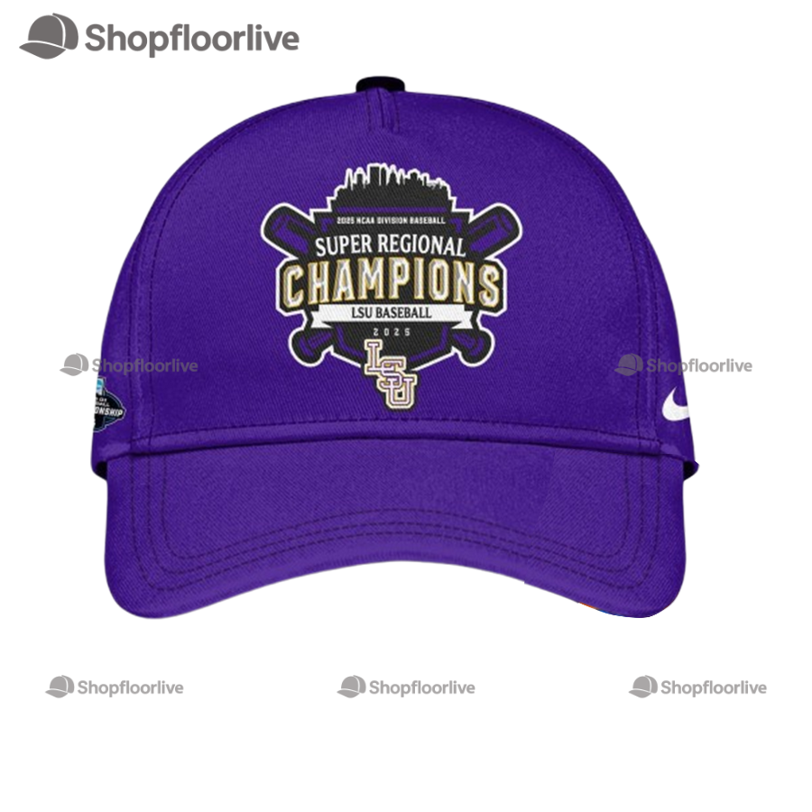 Lsu Tigers 2025 Ncaa Division Baseball Super Regionals Champions Cap