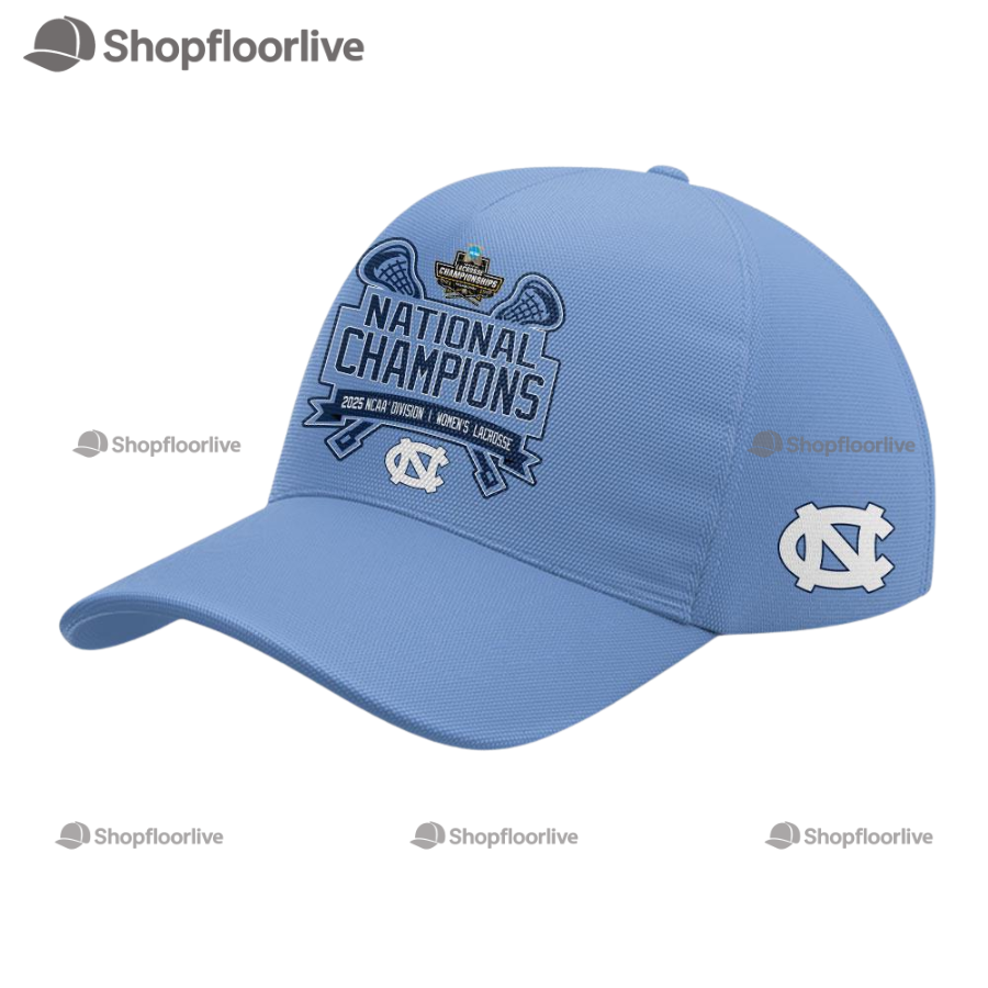 North Carolina Tar Heels 2025 Ncaa Division I Women'S Lacrosse National Champions 3D Cap
