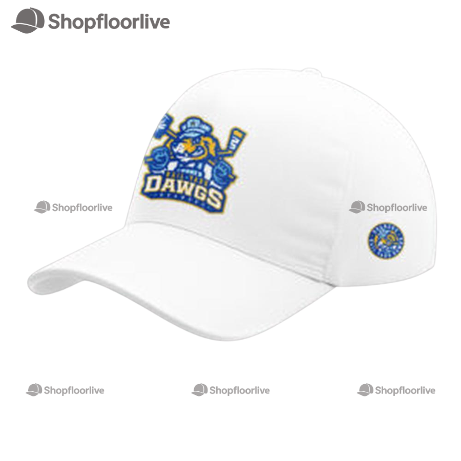 Roanoke Rail Yard Dawgs 2025 New Logo White Baseball Cap