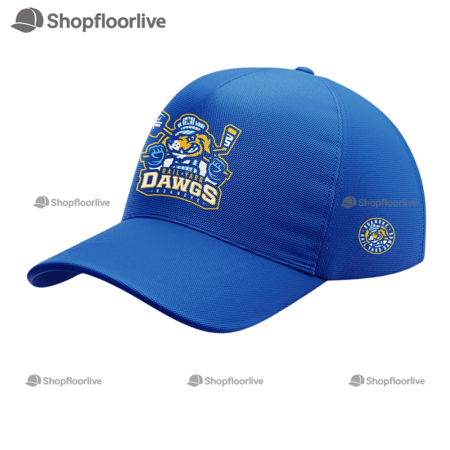 Roanoke Rail Yard Dawgs 2025 New Logo Blue Baseball Cap