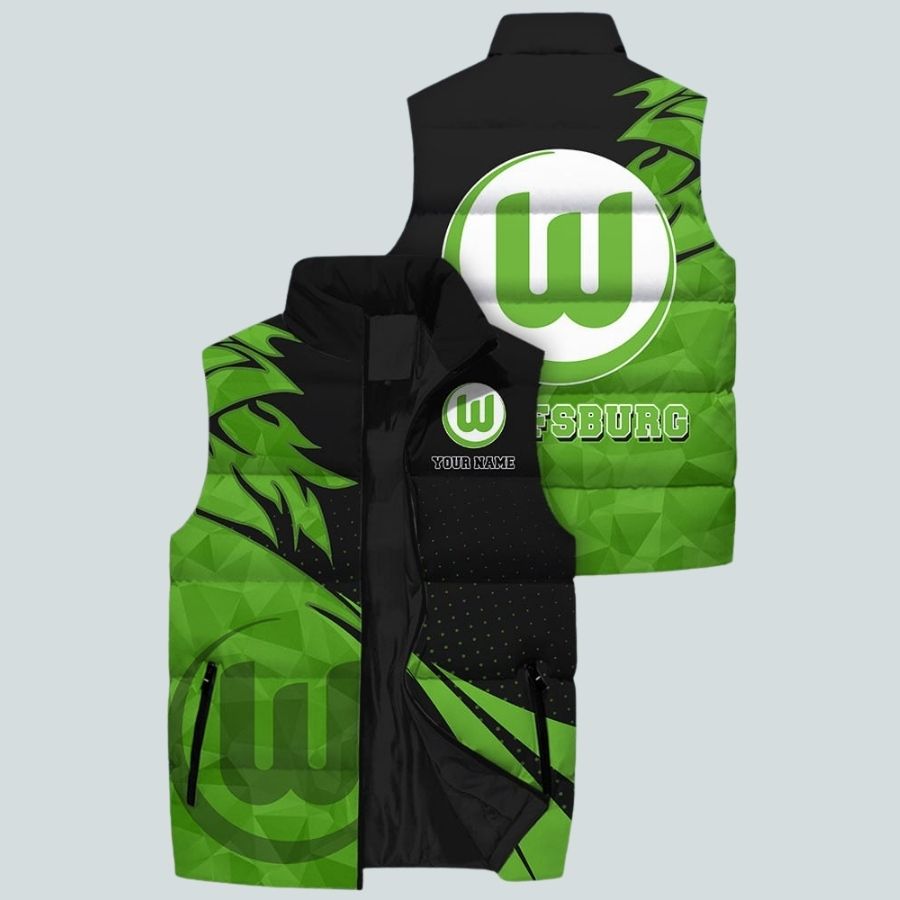 Vfl Wolfsburg Bdlg Sleeveless Puffer Jacket Gifts For Fans