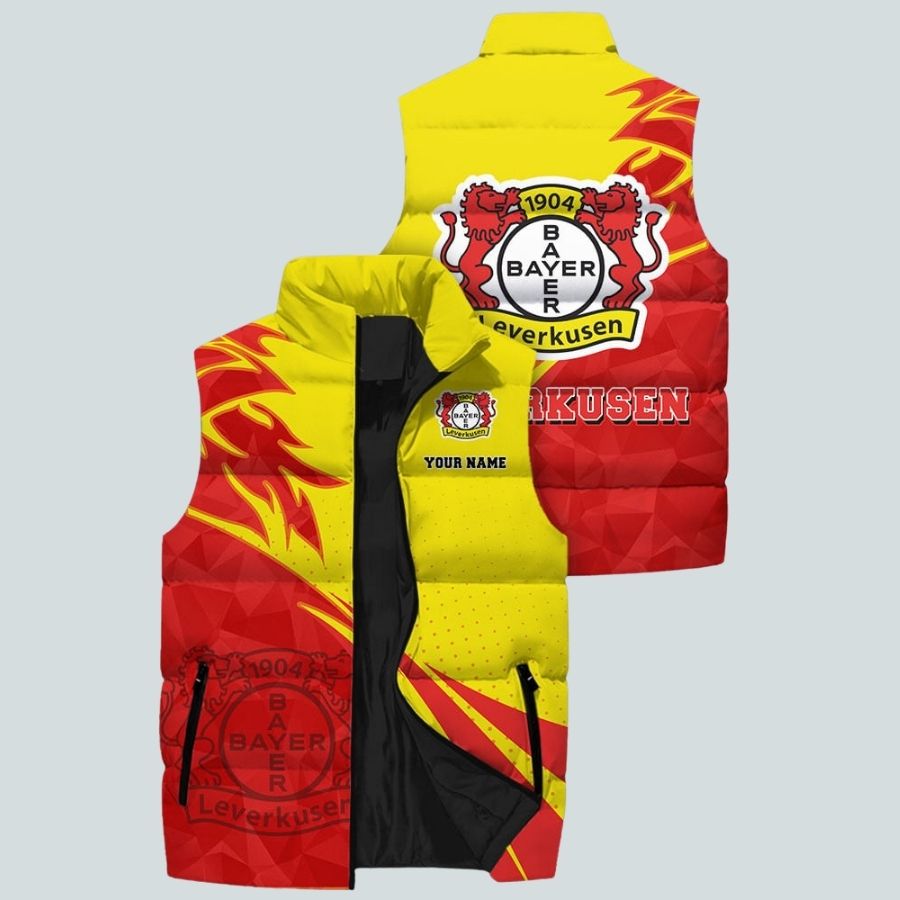Bayer 04 Leverkusen Bdlg Sleeveless Puffer Jacket Gifts For Fans