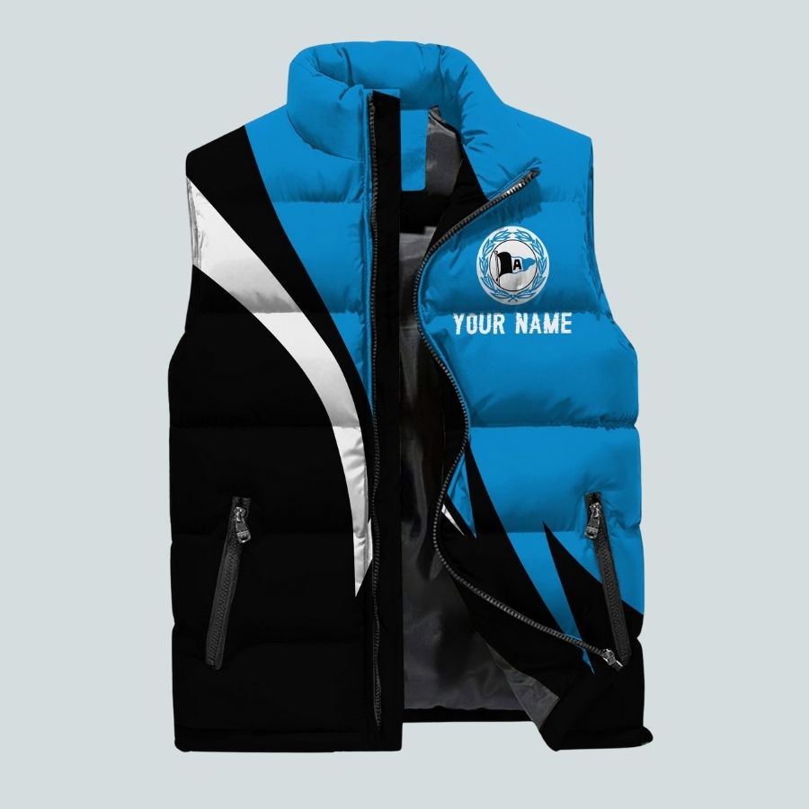 Arminia Bielefeld Bdlg Personalized Sleeveless Puffer Jacket Gifts For Fans