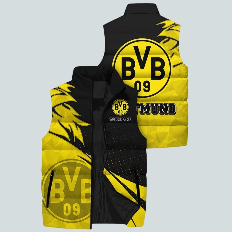 Borussia Dortmund Bdlg Sleeveless Puffer Jacket Gifts For Fans