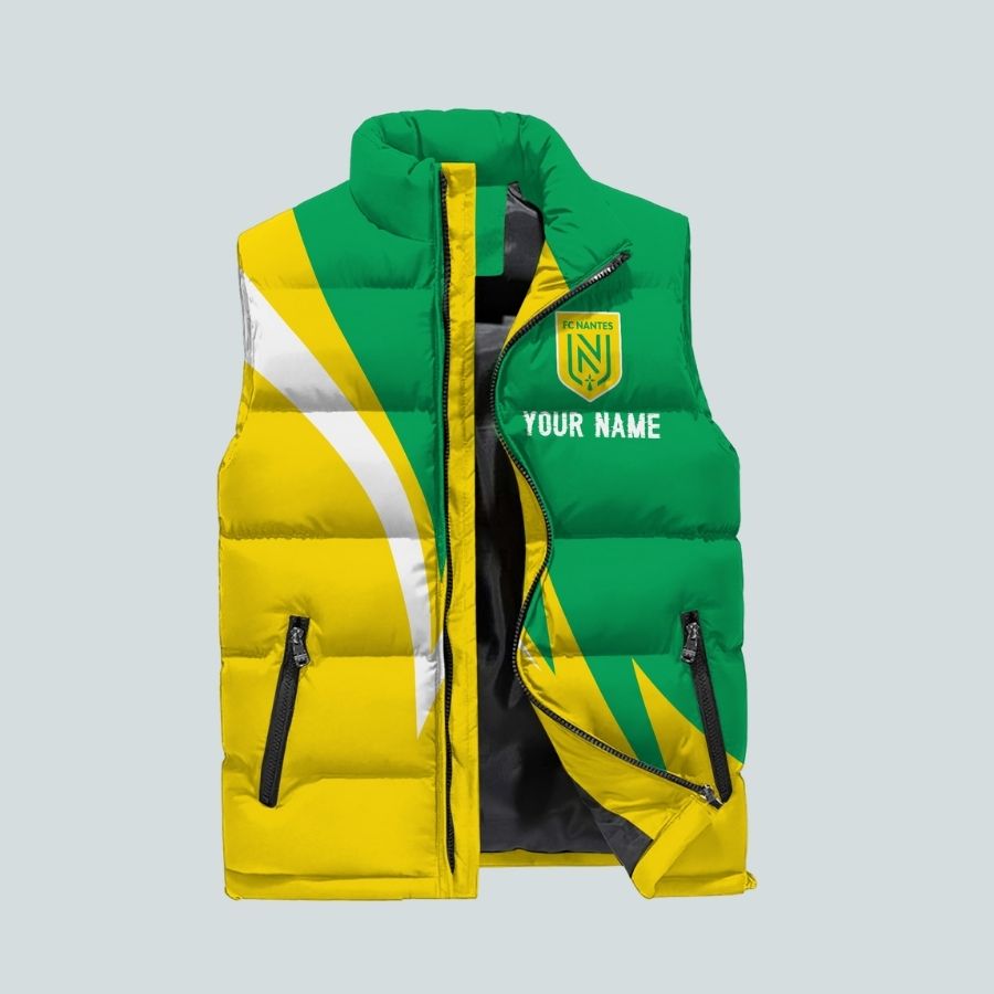 Nantes L1 Personalized Sleeveless Puffer Jacket Gifts For Fans