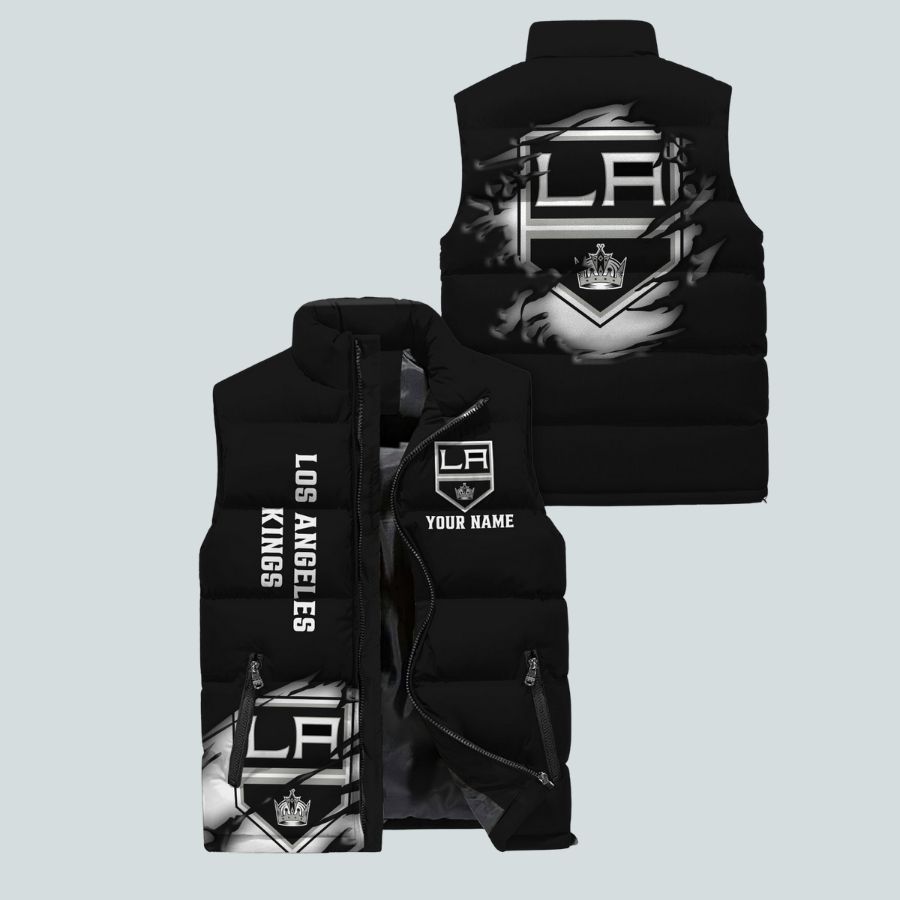 Los Angeles Kings Nhl Sleeveless Puffer Jacket Gifts For Fans
