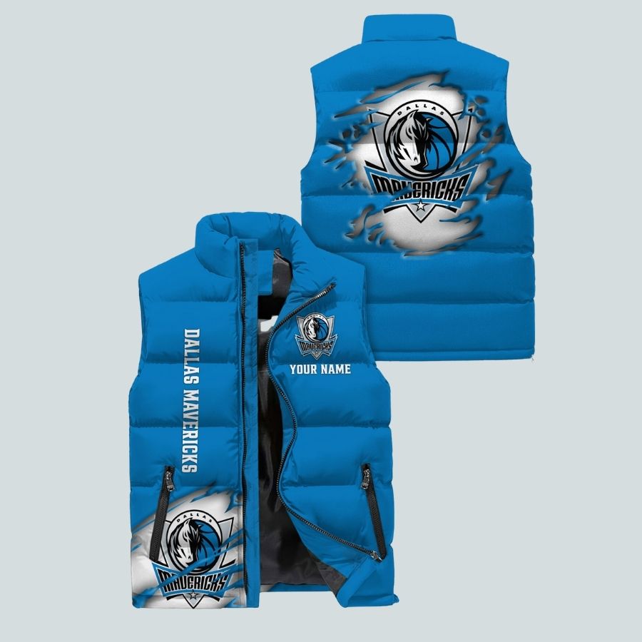 Dallas Mavericks Nba Personalized Sleeveless Puffer Jacket Gifts For Fans
