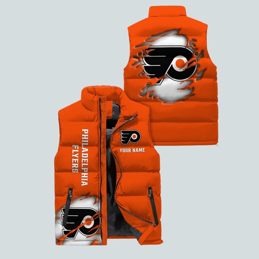 Philadelphia Flyers Nhl Sleeveless Puffer Jacket Gifts For Fans