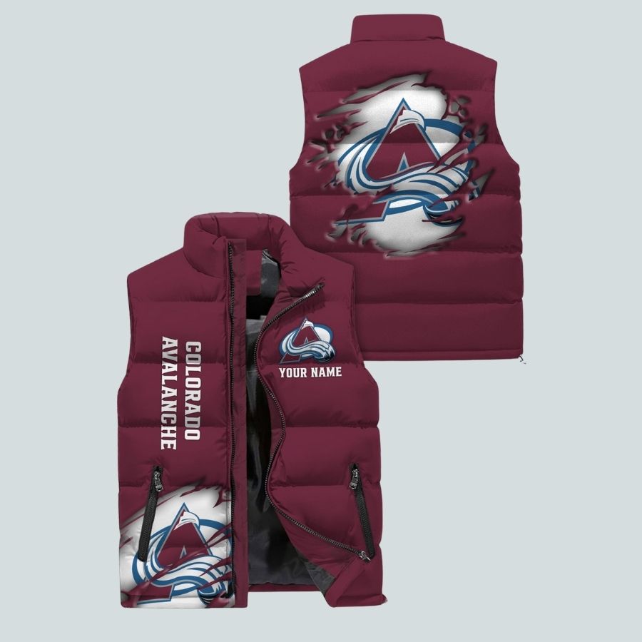 Colorado Avalanche Nhl Sleeveless Puffer Jacket Gifts For Fans