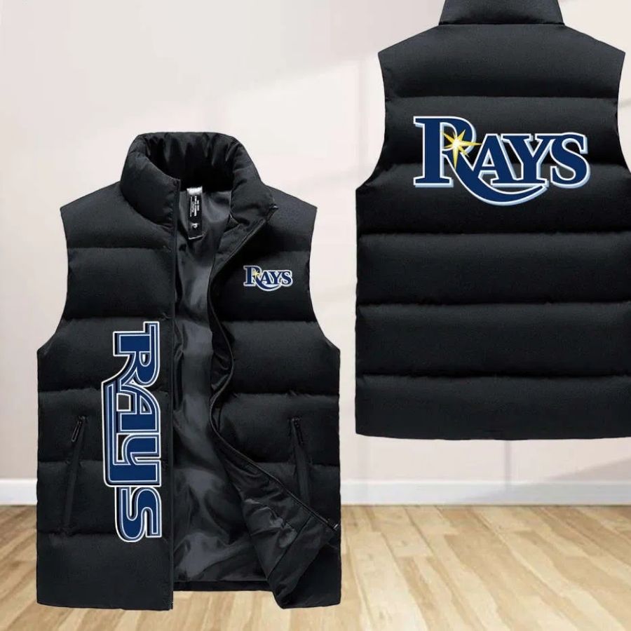 Tampa Bay Rays Sleeveless Puffer Jacket Custom For Fans Gifts