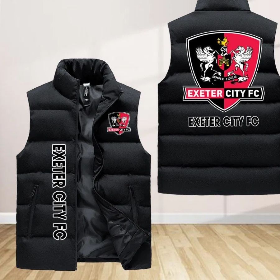 Exeter City Sleeveless Puffer Jacket Custom For Fans Gifts
