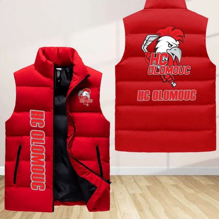 Hc Olomouc Sleeveless Puffer Jacket Custom For Fans Gifts