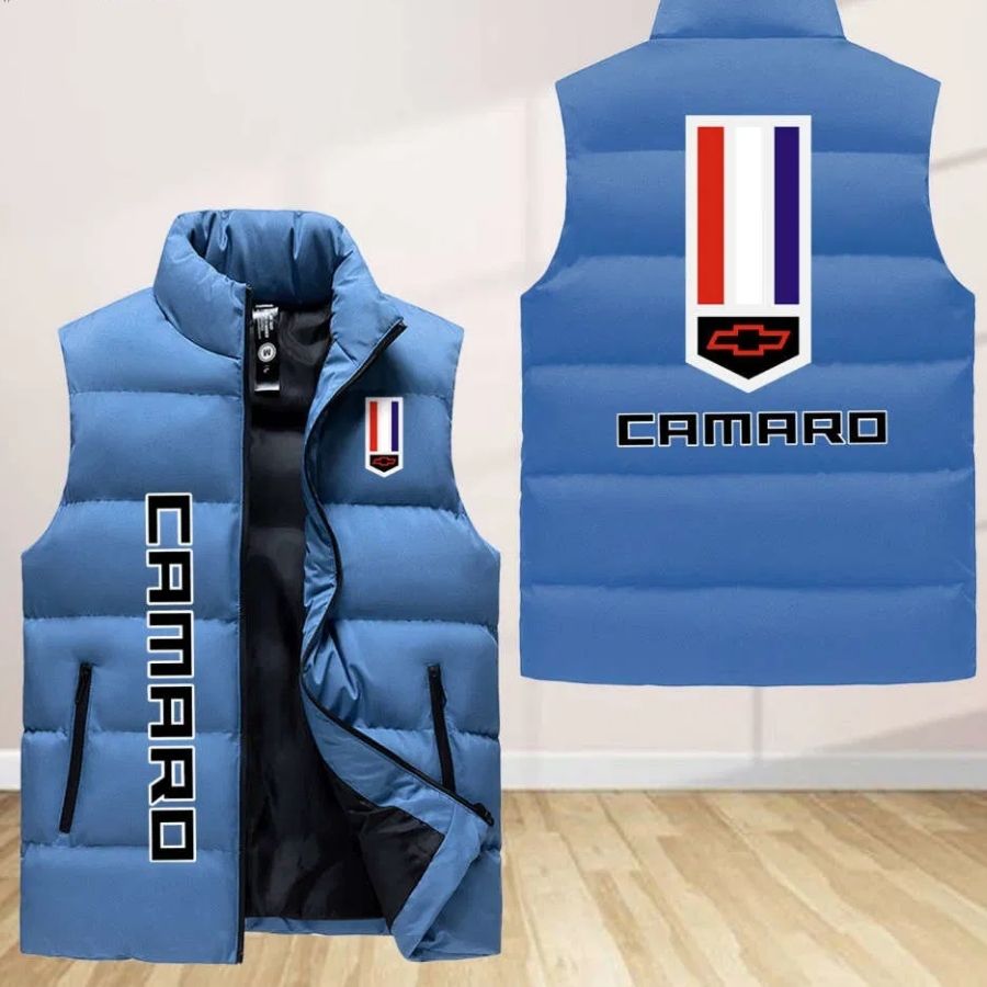 Chevrolet Camaro Sleeveless Puffer Jacket Custom For Fans Gifts