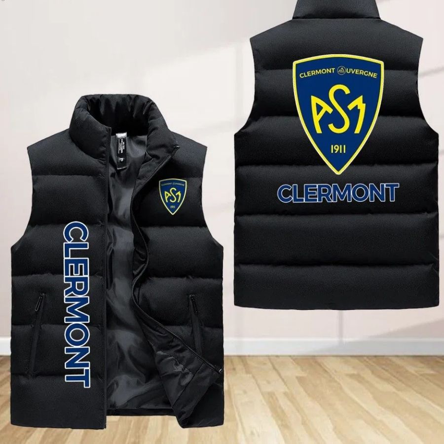 Asm Clermont Auvergne Sleeveless Puffer Jacket Custom For Fans Gifts