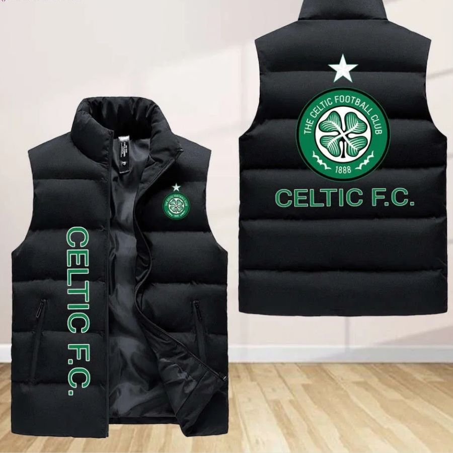 Celtic F.C Sleeveless Puffer Jacket Custom For Fans Gifts